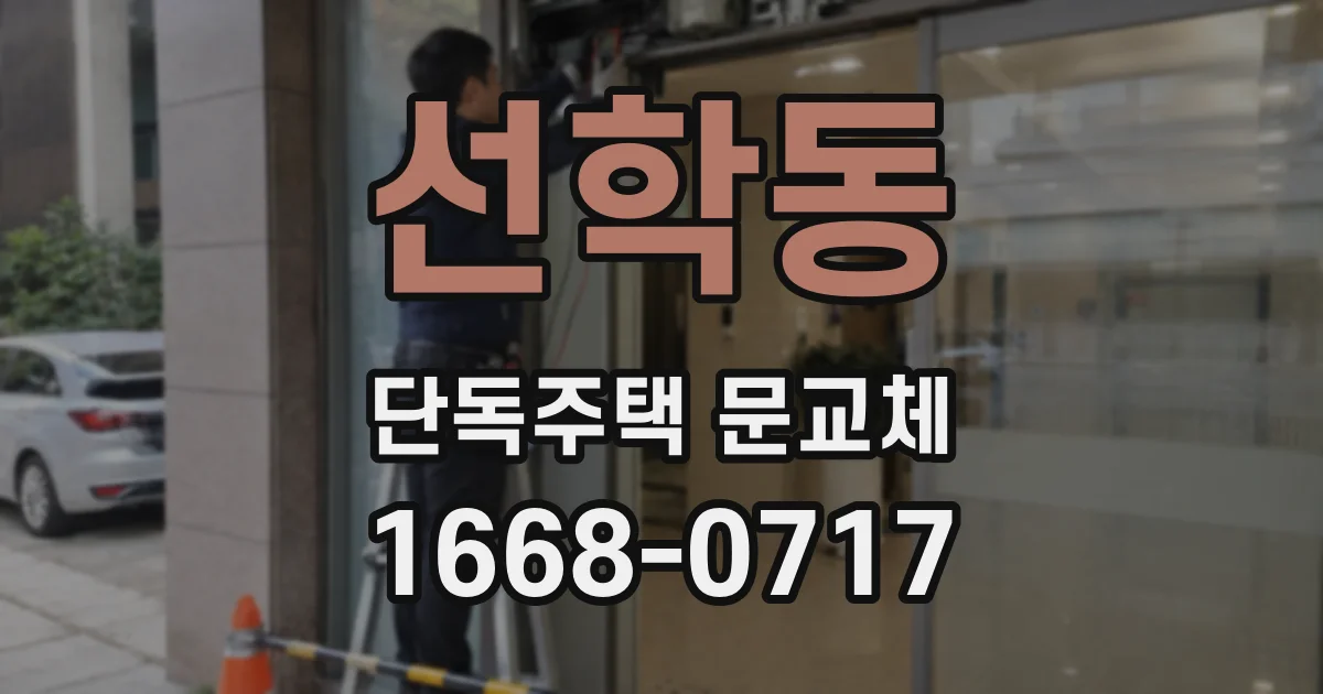 선학동 단독주택 문교체