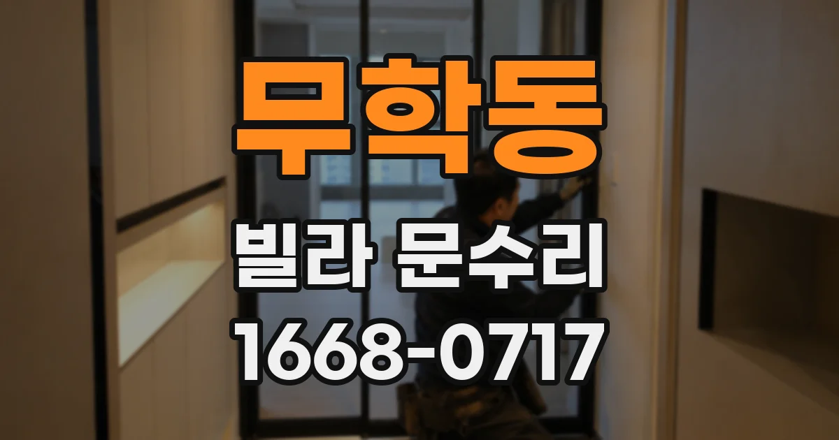 무학동 빌라 문수리