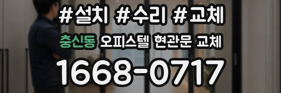 충신동 오피스텔 현관문 교체