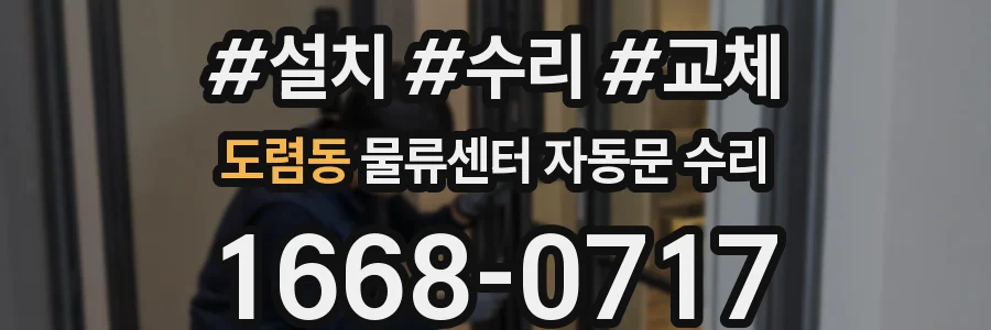 도렴동 물류센터 자동문 수리