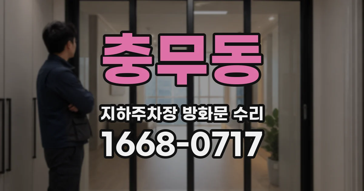 충무동 지하주차장 방화문 수리