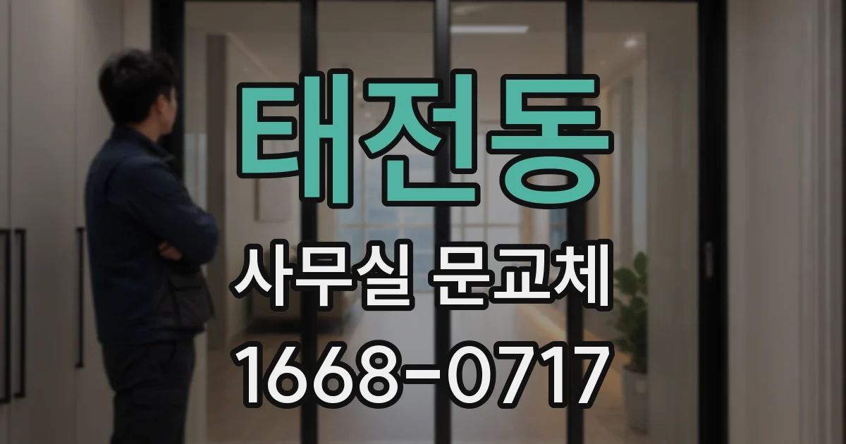 태전동 사무실 문교체