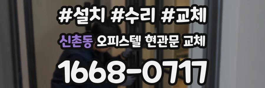신촌동 오피스텔 현관문 교체