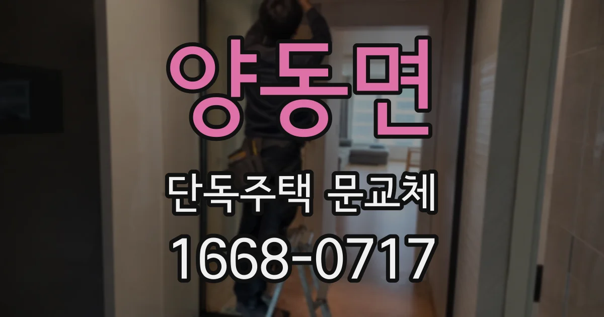 양동면 단독주택 문교체