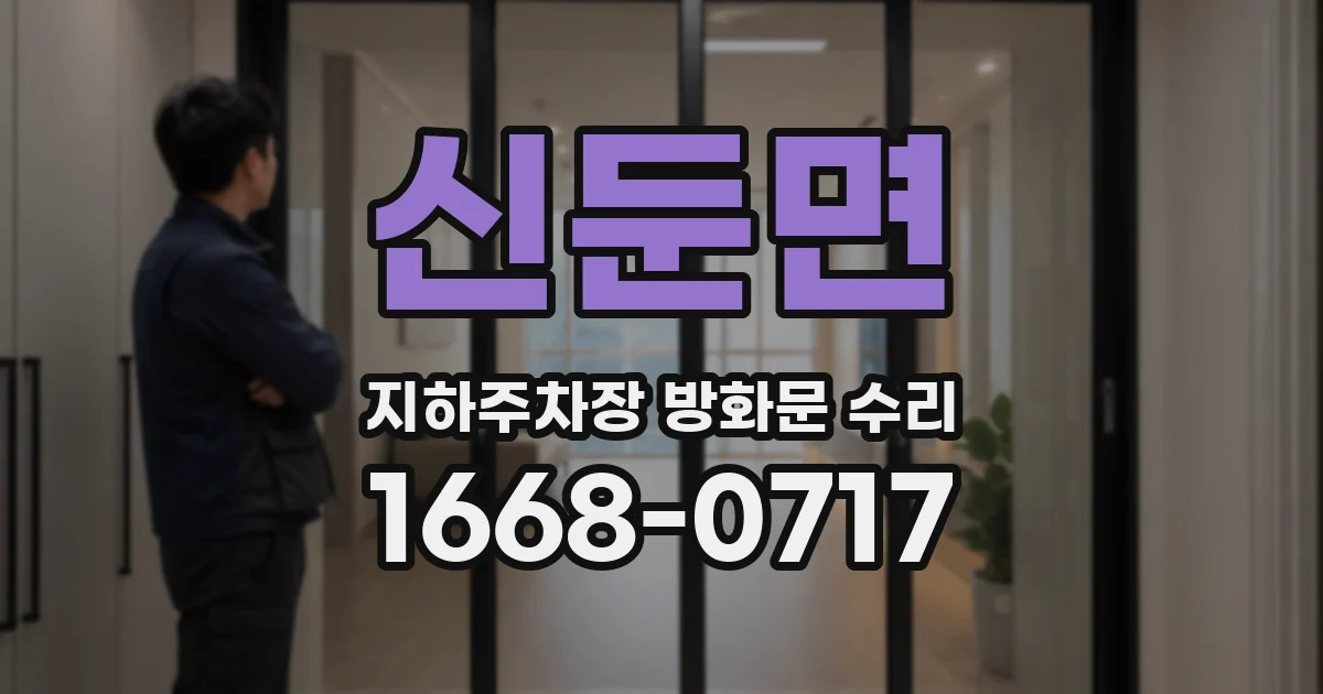 신둔면 지하주차장 방화문 수리
