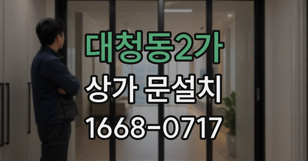 대청동2가 상가 문설치