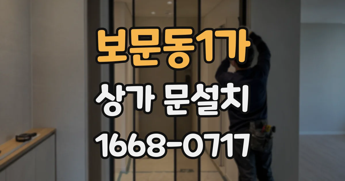 보문동1가 상가 문설치