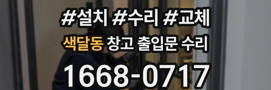 색달동 창고 출입문 수리