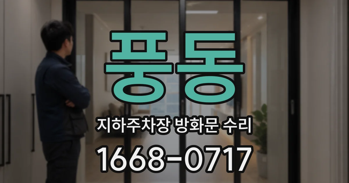 풍동 지하주차장 방화문 수리