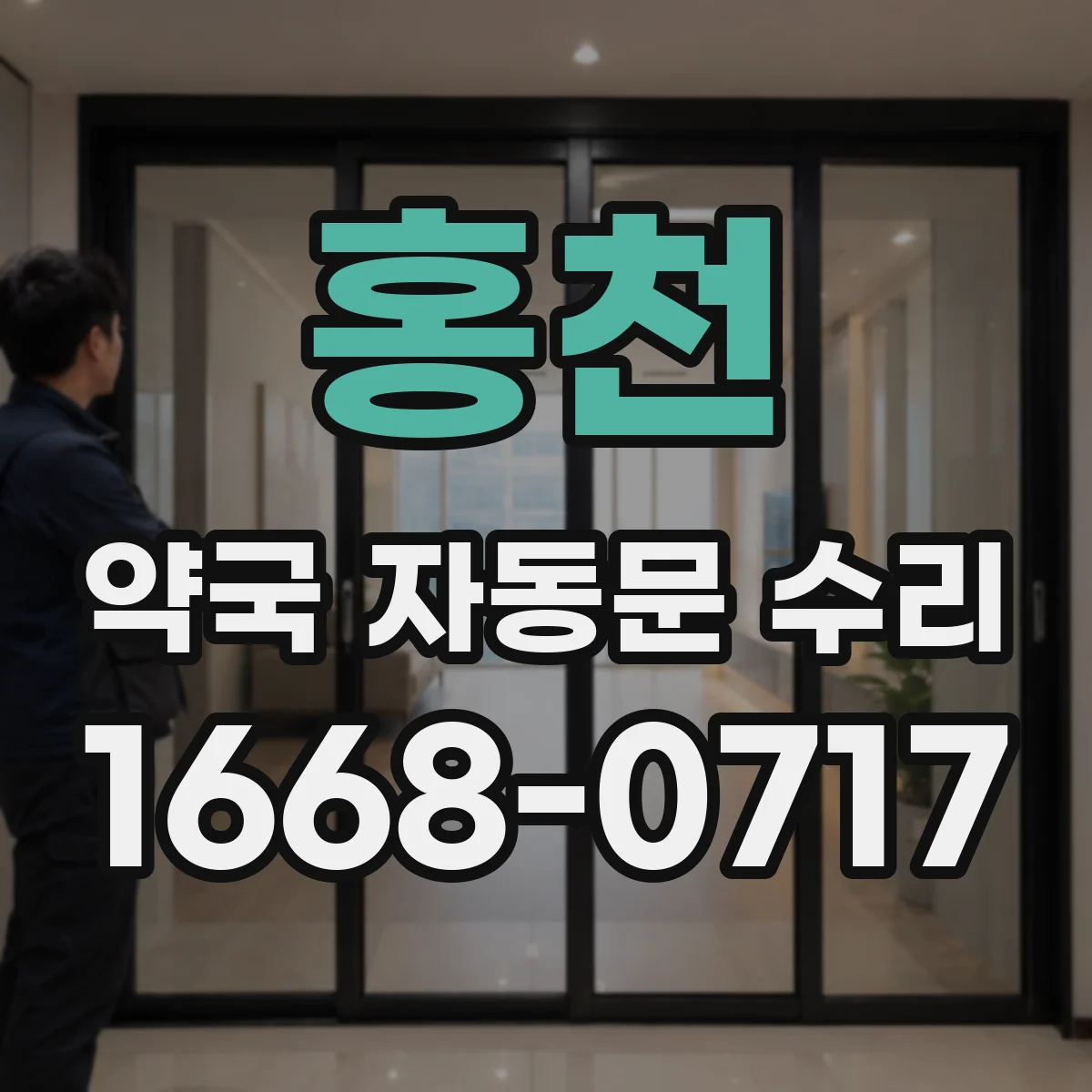 홍천 약국 자동문 수리 개폐 불가 원인 중 도어 컨트롤러 점검
