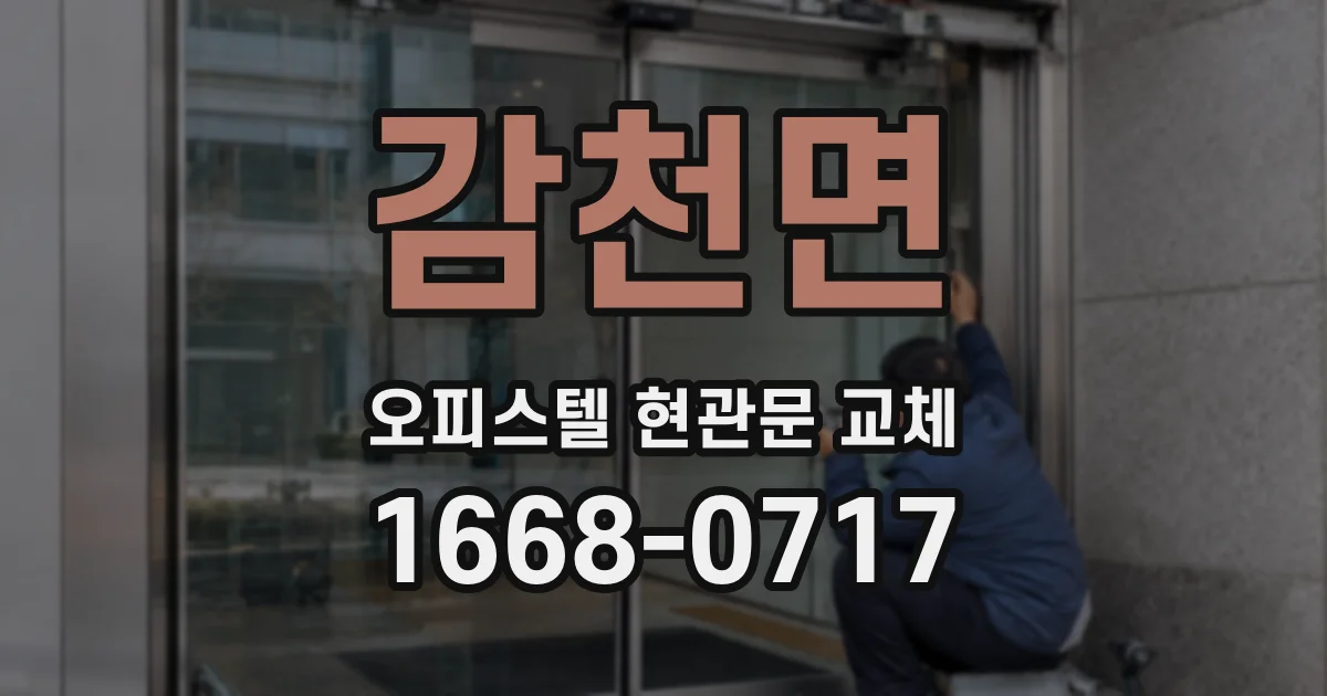 감천면 오피스텔 현관문 교체
