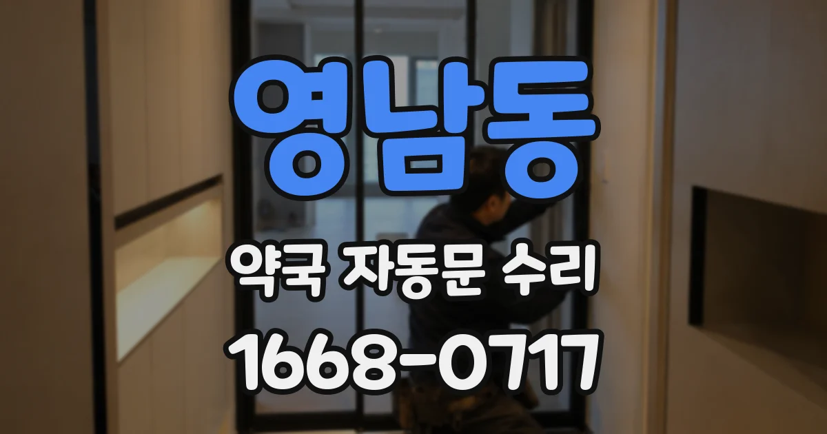 영남동 약국 자동문 수리