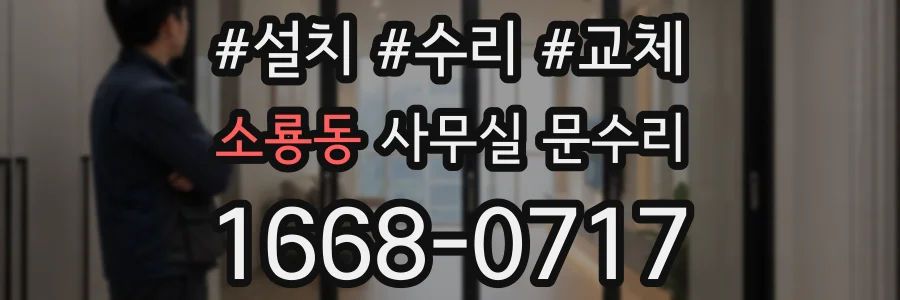 소룡동 사무실 문수리