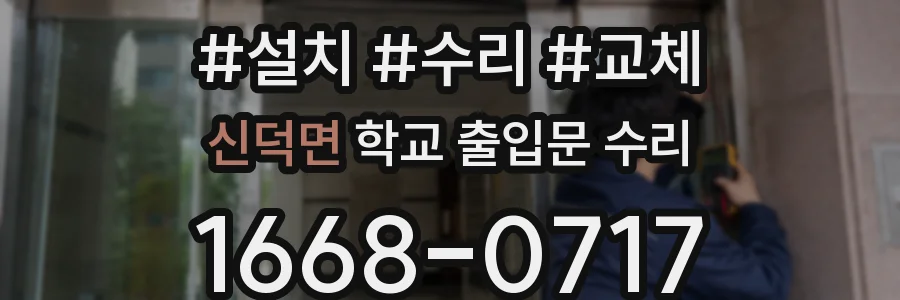 신덕면 학교 출입문 수리