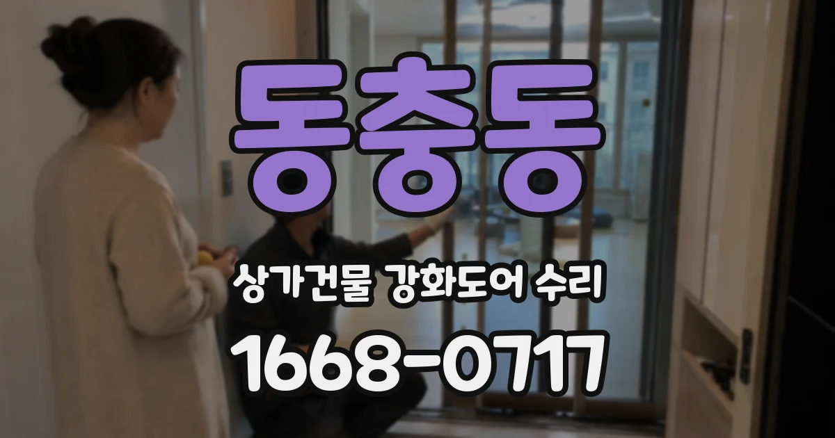 동충동 상가건물 강화도어 수리