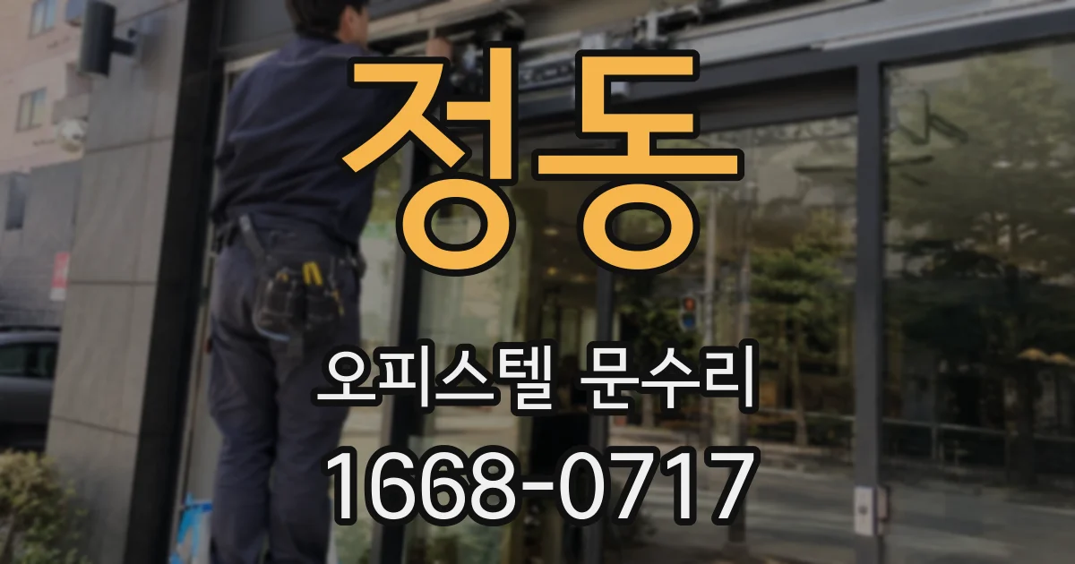 정동 오피스텔 문수리