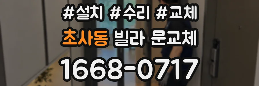 초사동 빌라 문교체