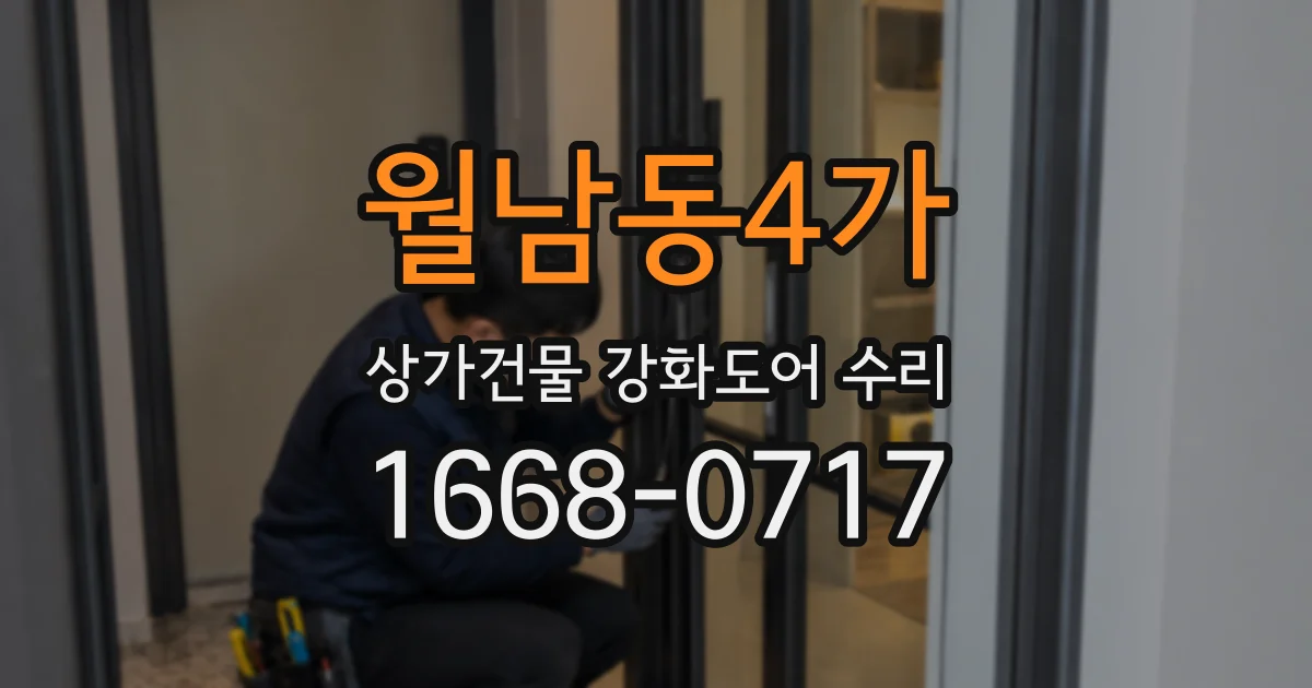 월남동4가 상가건물 강화도어 수리