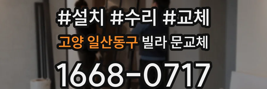 고양 일산동구 빌라 문교체