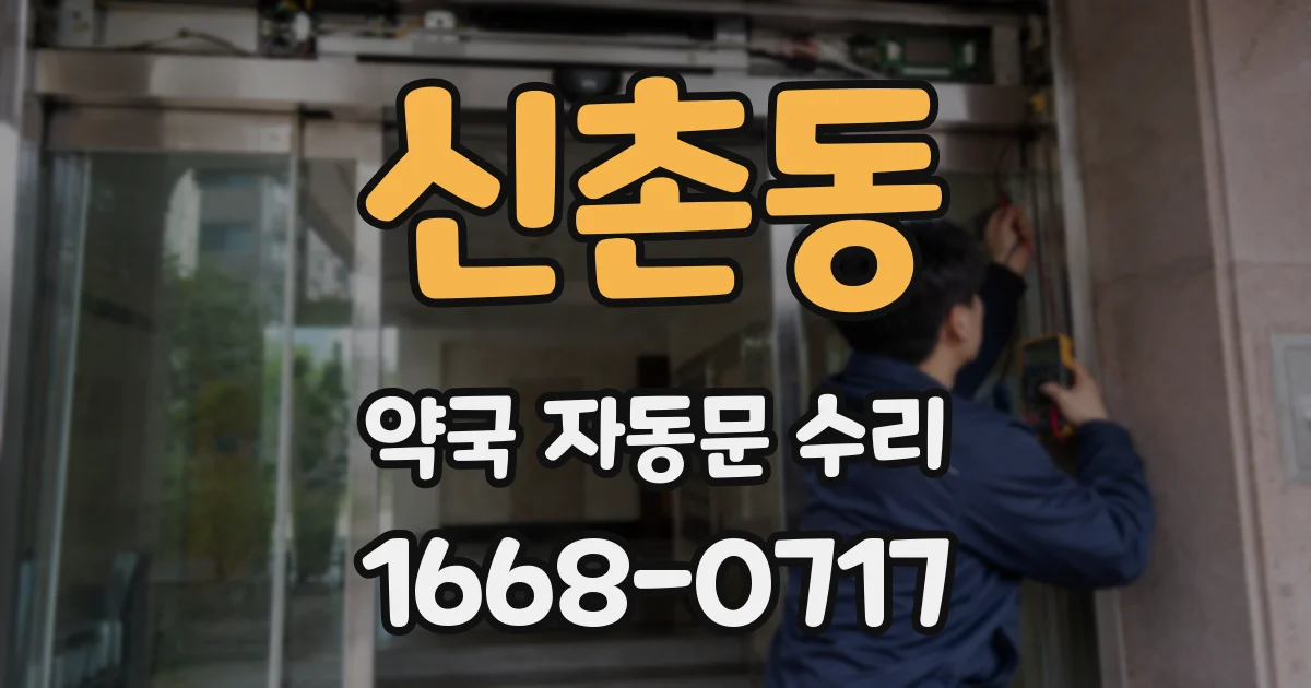 신촌동 약국 자동문 수리