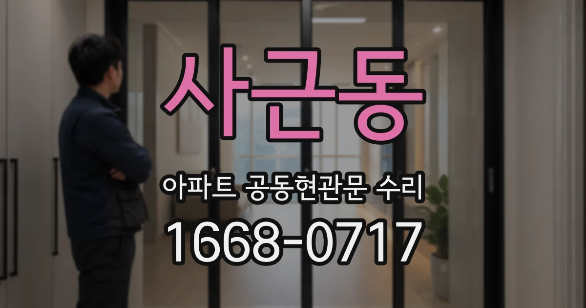 사근동 아파트 공동현관문 수리