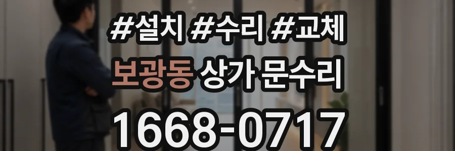 보광동 상가 문수리