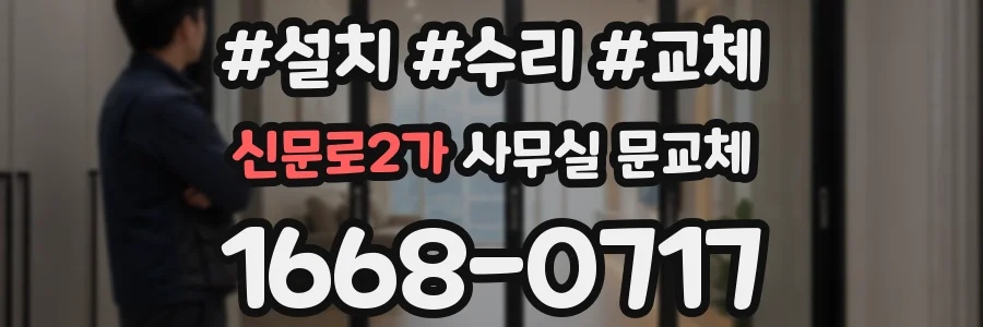 신문로2가 사무실 문교체