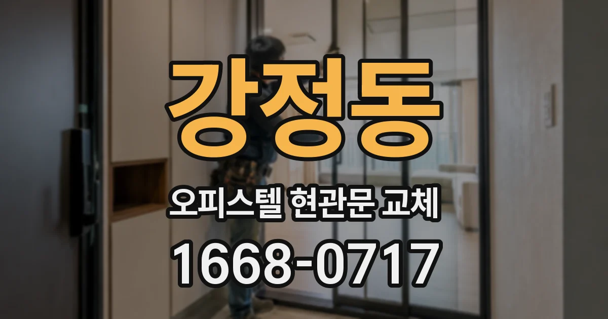 강정동 오피스텔 현관문 교체