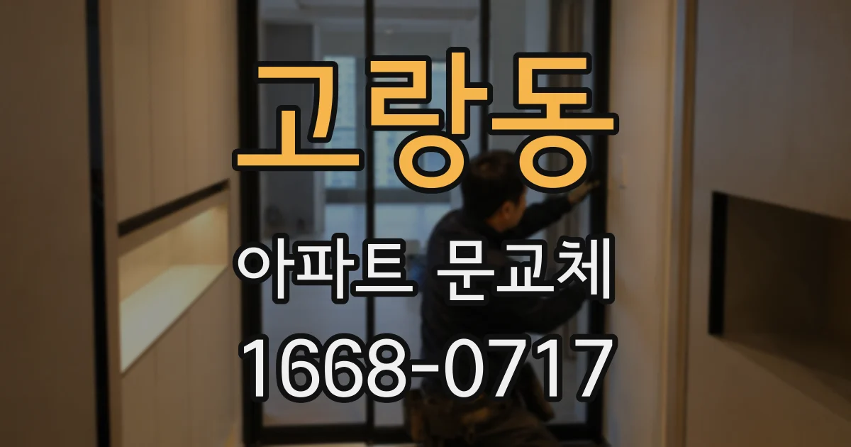 고랑동 아파트 문교체