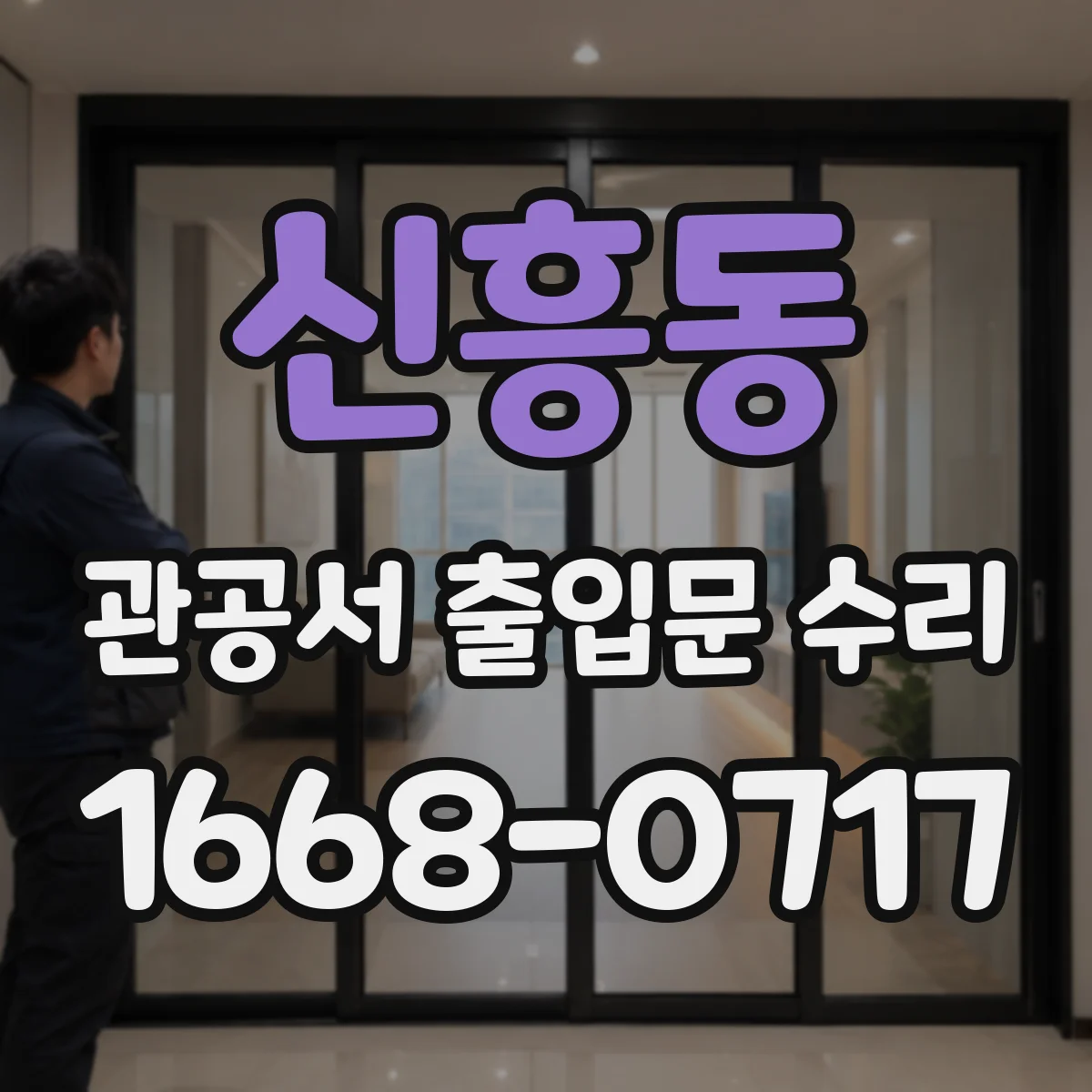 신흥동 관공서 출입문 수리