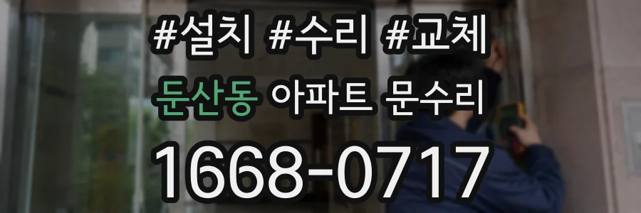둔산동 아파트 문수리