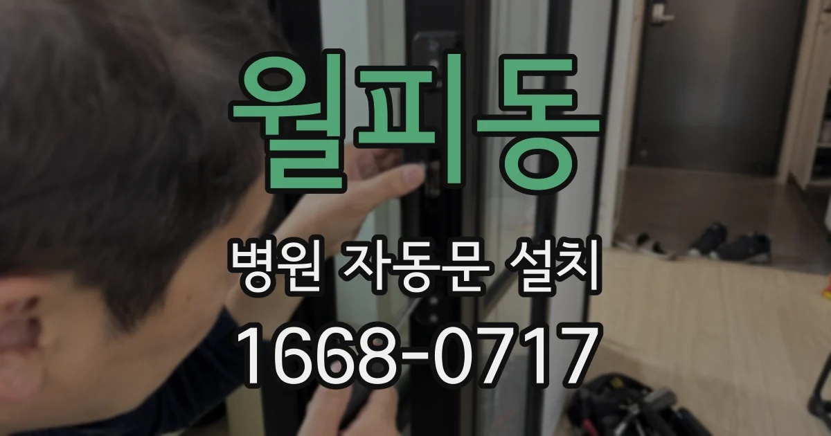 월피동 병원 자동문 설치
