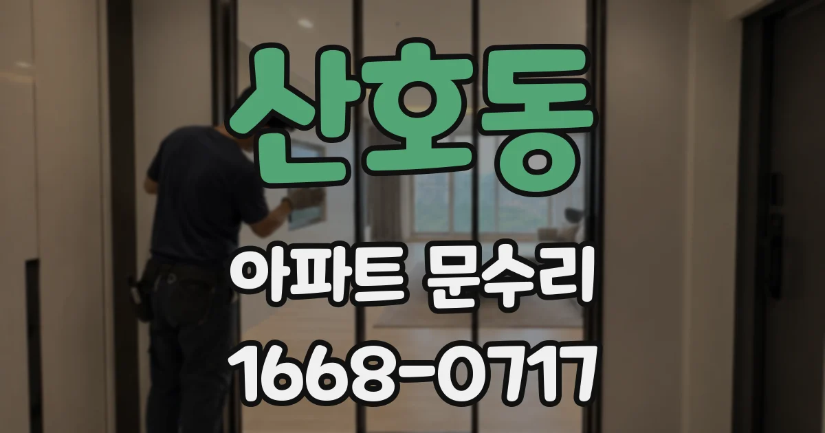 산호동 아파트 문수리