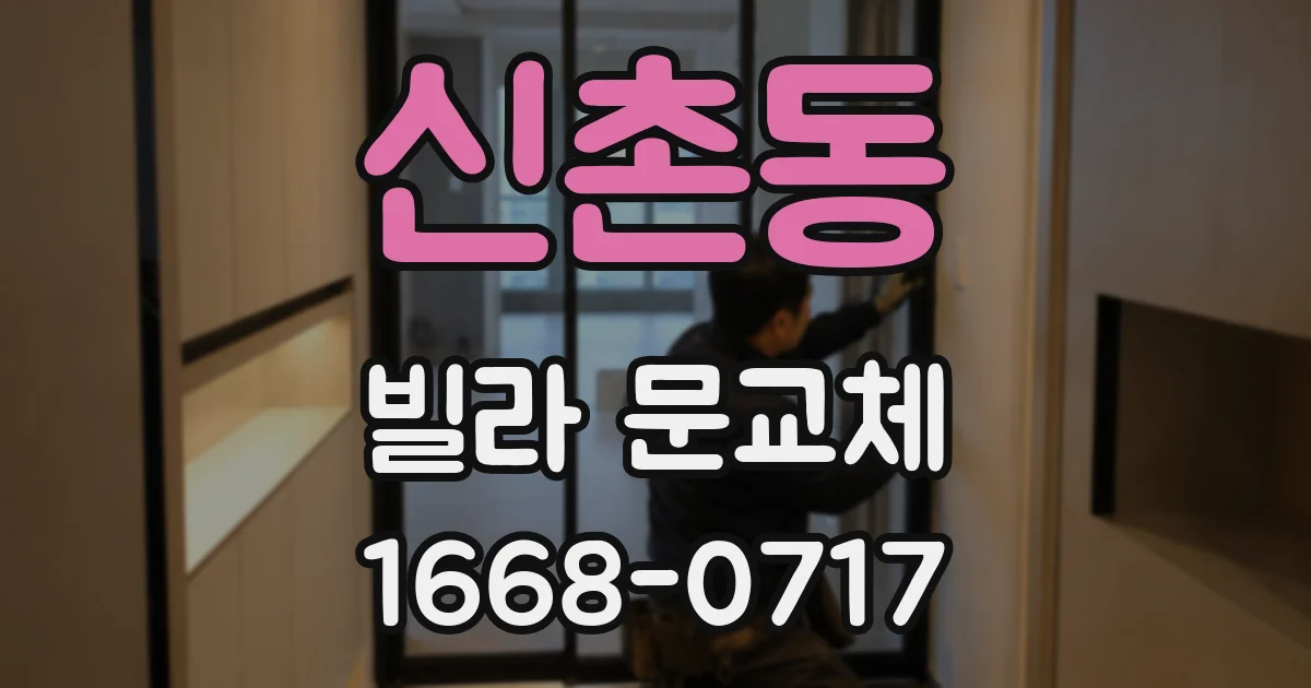 신촌동 빌라 문교체