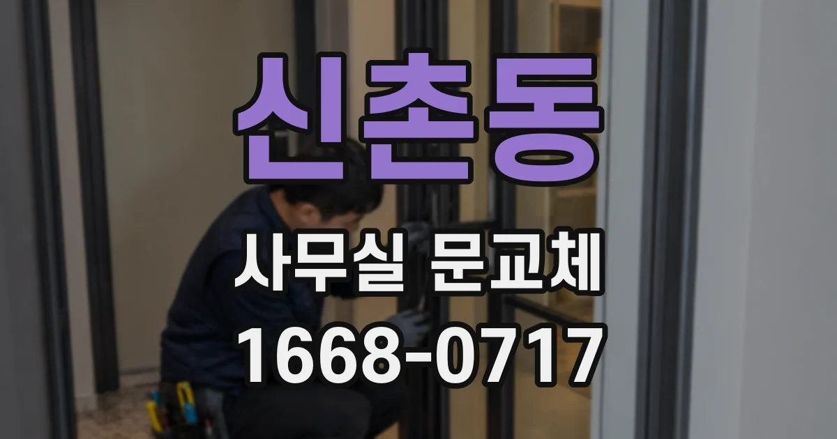 신촌동 사무실 문교체