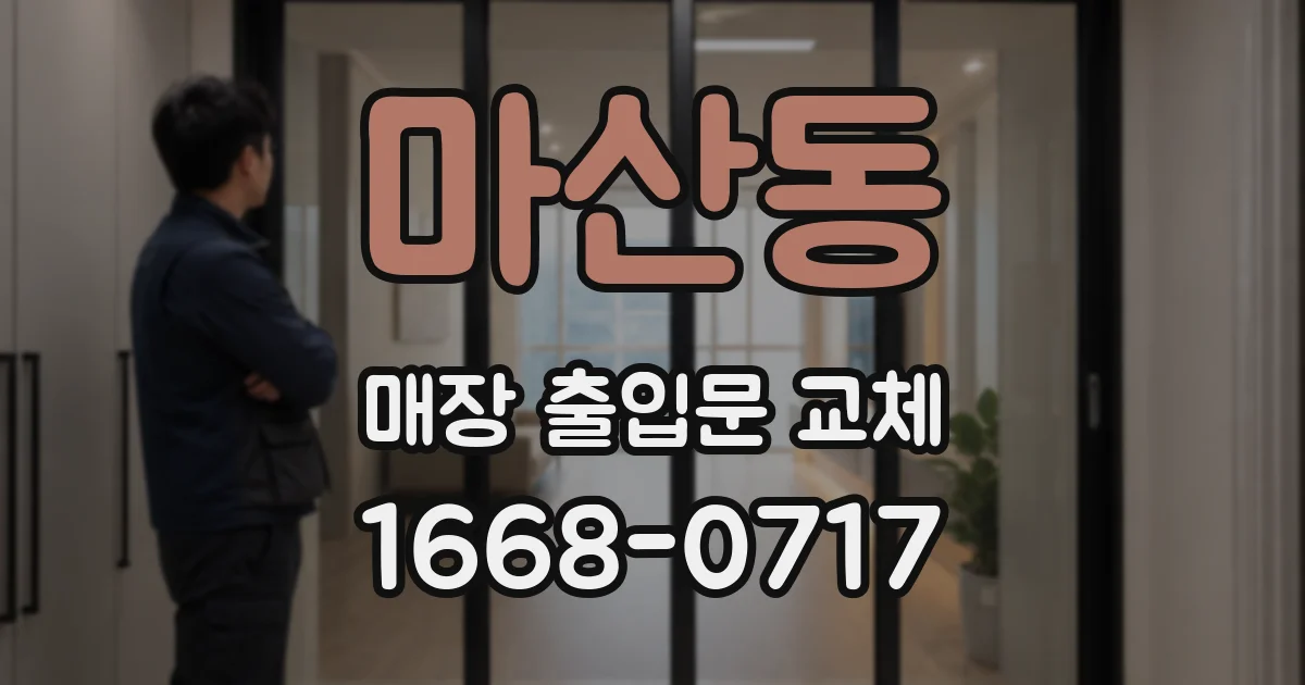 마산동 매장 출입문 교체