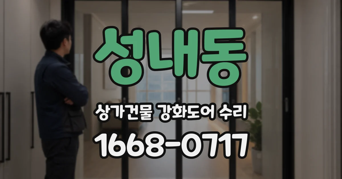 성내동 상가건물 강화도어 수리