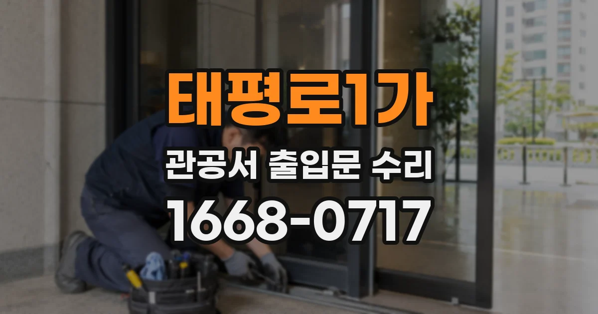 태평로1가 관공서 출입문 수리