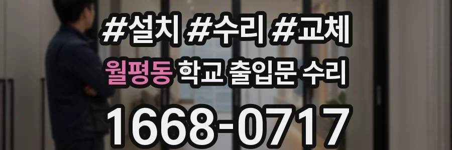 월평동 학교 출입문 수리