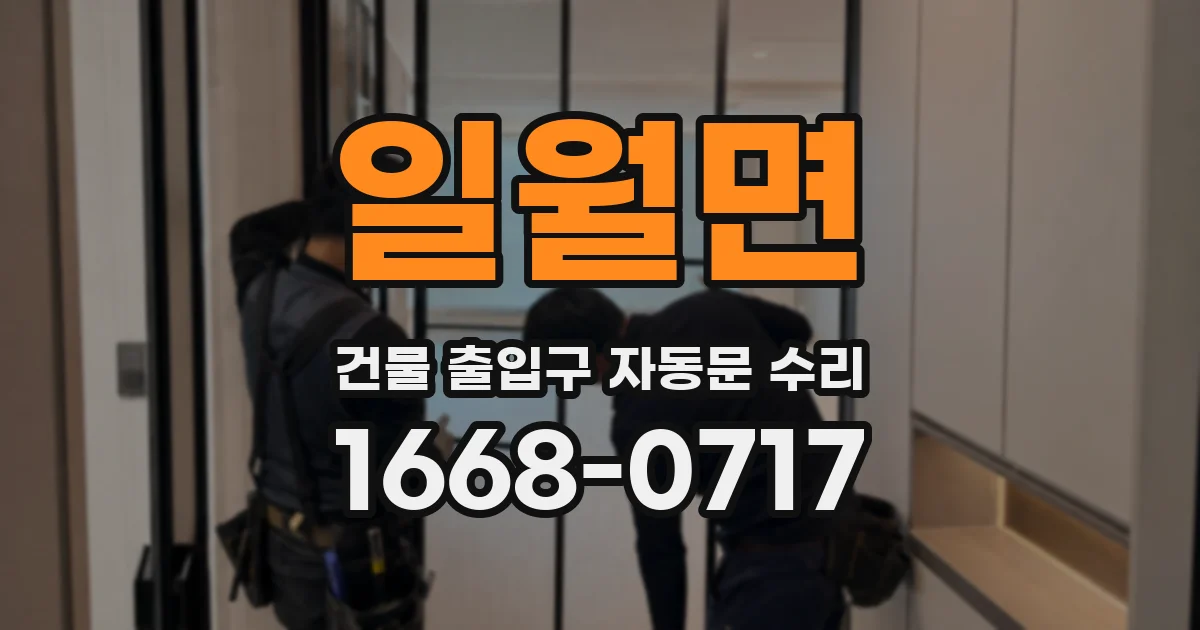 일월면 건물 출입구 자동문 수리