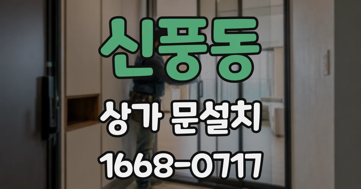 신풍동 상가 문설치
