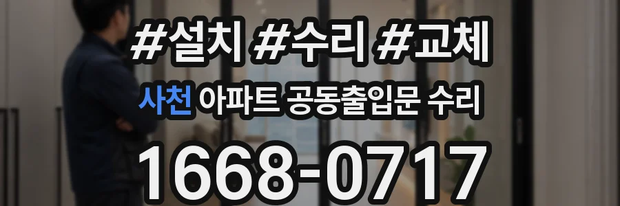 사천 아파트 공동출입문 수리