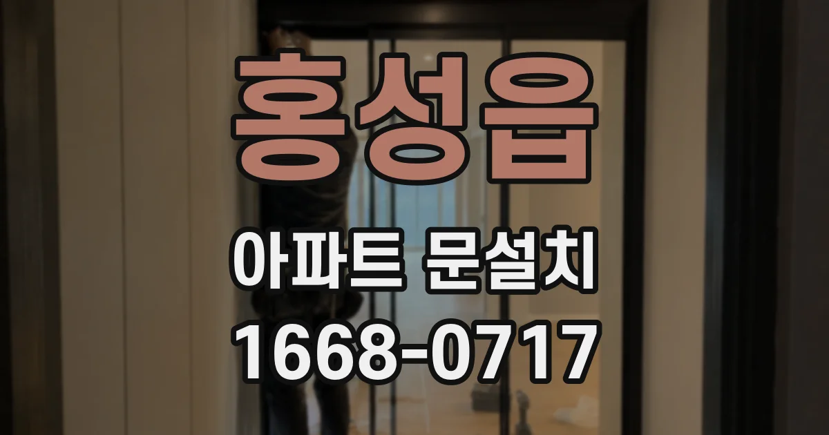 홍성읍 아파트 문설치