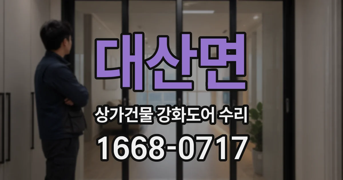 대산면 상가건물 강화도어 수리