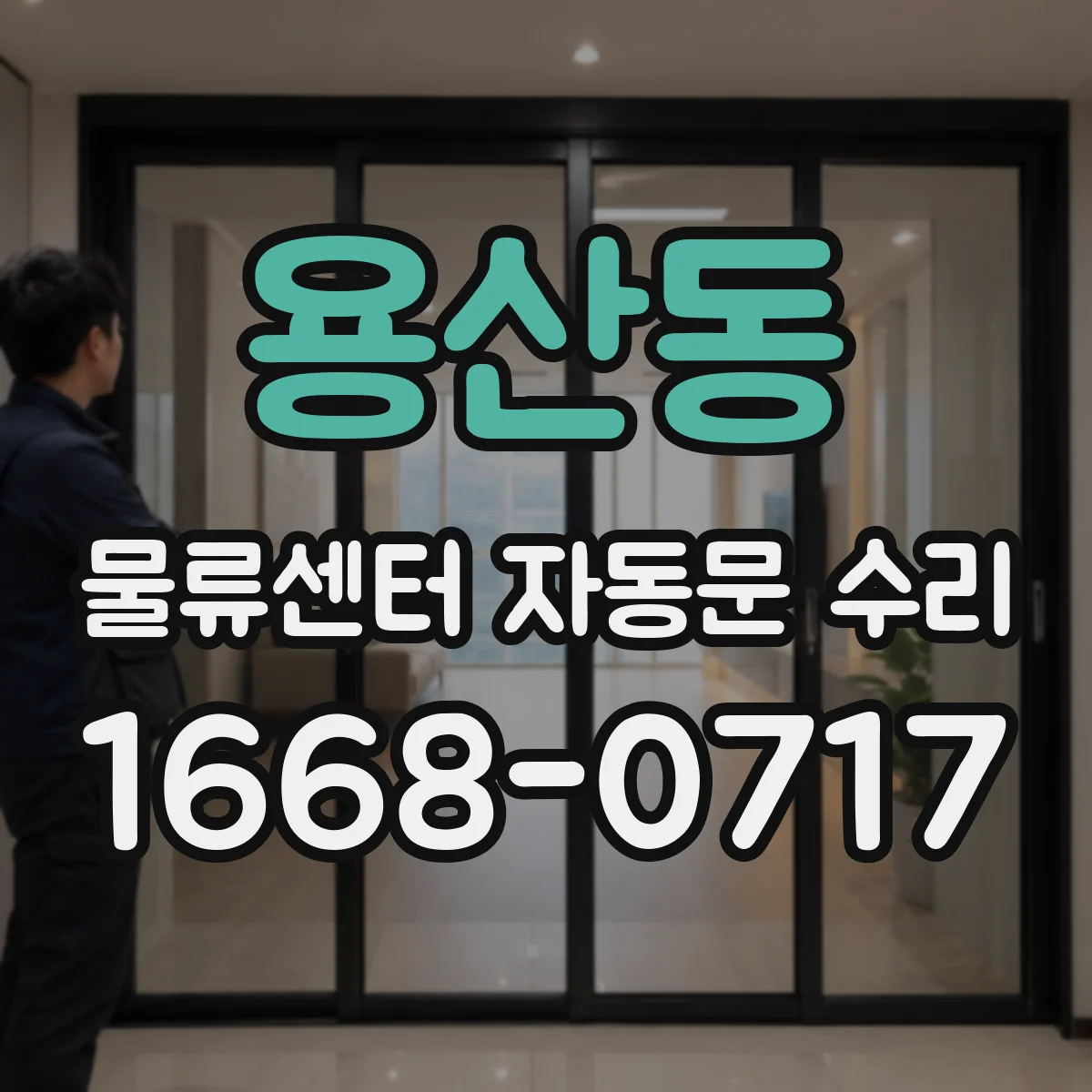 용산동 물류센터 자동문 수리