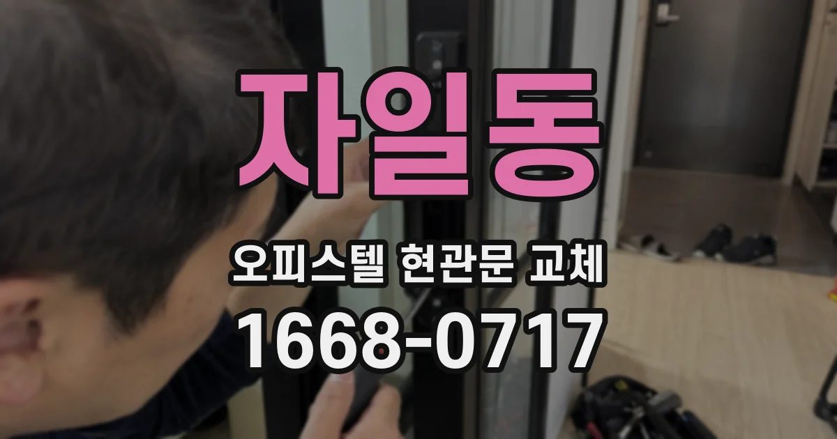 자일동 오피스텔 현관문 교체