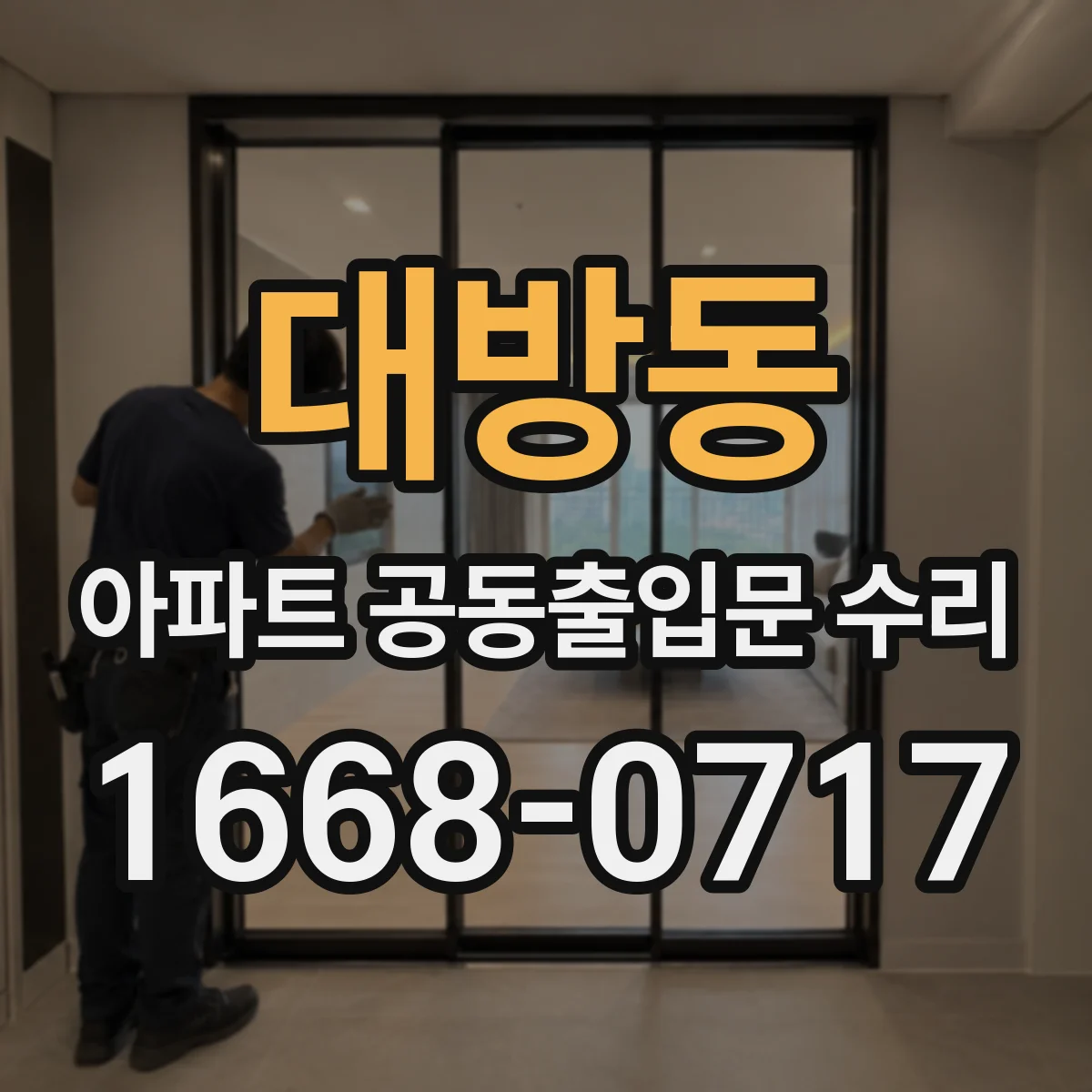 대방동 아파트 공동출입문 수리