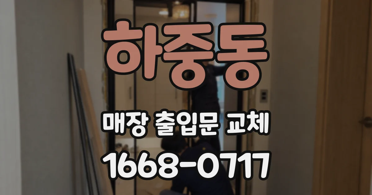 하중동 매장 출입문 교체