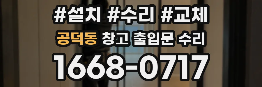 공덕동 창고 출입문 수리