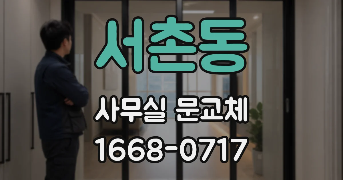 서촌동 사무실 문교체